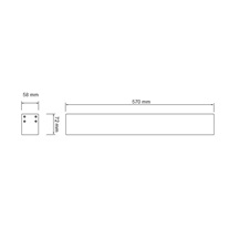 THREELINE TLR570M-25W-6500K Lineární svítidlo, 25 W, mikroprismatický kryt