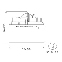 THREELINE EMF22WBF-5000K FIDES, Svítidlo pro lištový systém, 22W