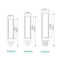 THREELINE PL20EG24-5700K PALADIO, LED žárovka s paticí G24, 7W